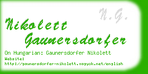 nikolett gaunersdorfer business card
